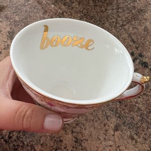 “BOOZE” vintage tea cup